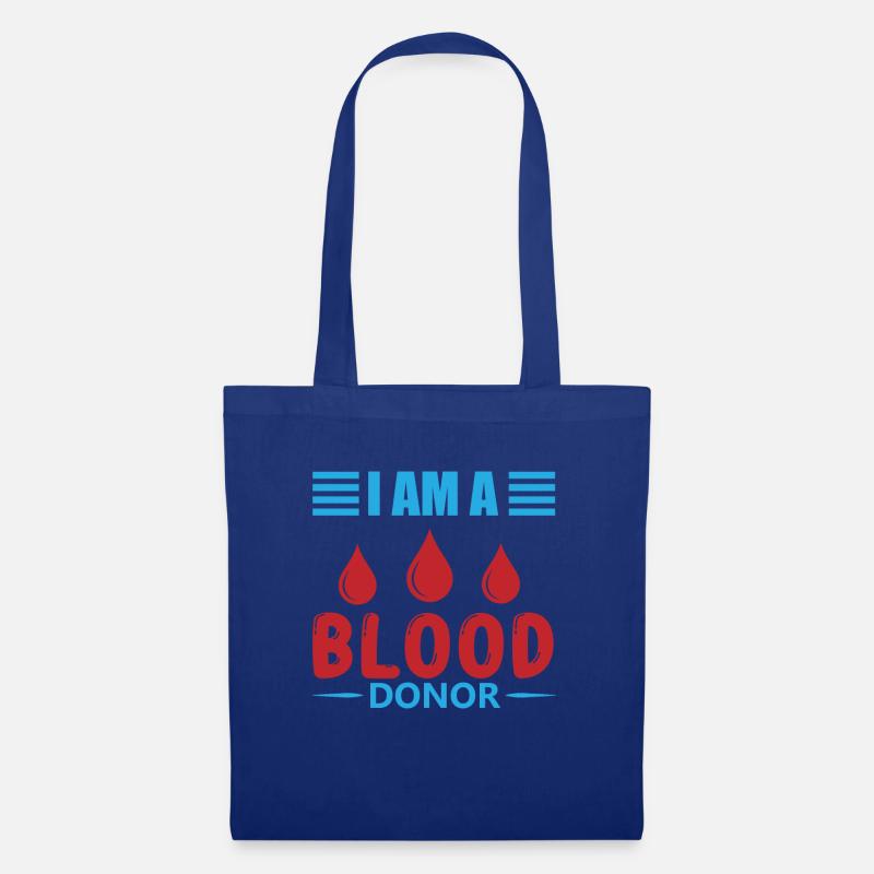 Blutspende Blutspenden Blutspender - Stoffbeutel - Royalblau