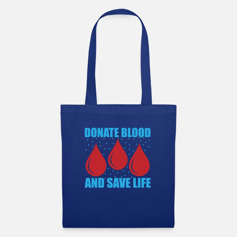Blutspende Blutspenden Blutspender - Stoffbeutel - Royalblau