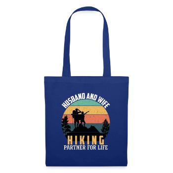 Couple Climbing Husband Wife Hiking Mountaineering - Tote Bag - royal blue - Front