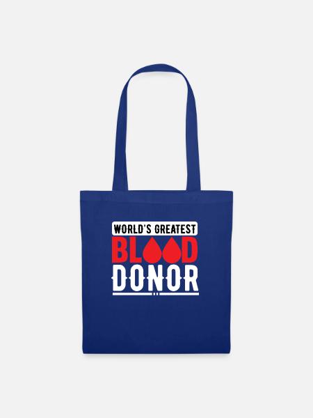 Blutspende Blutspenden Blutspender - Stoffbeutel - Royalblau
