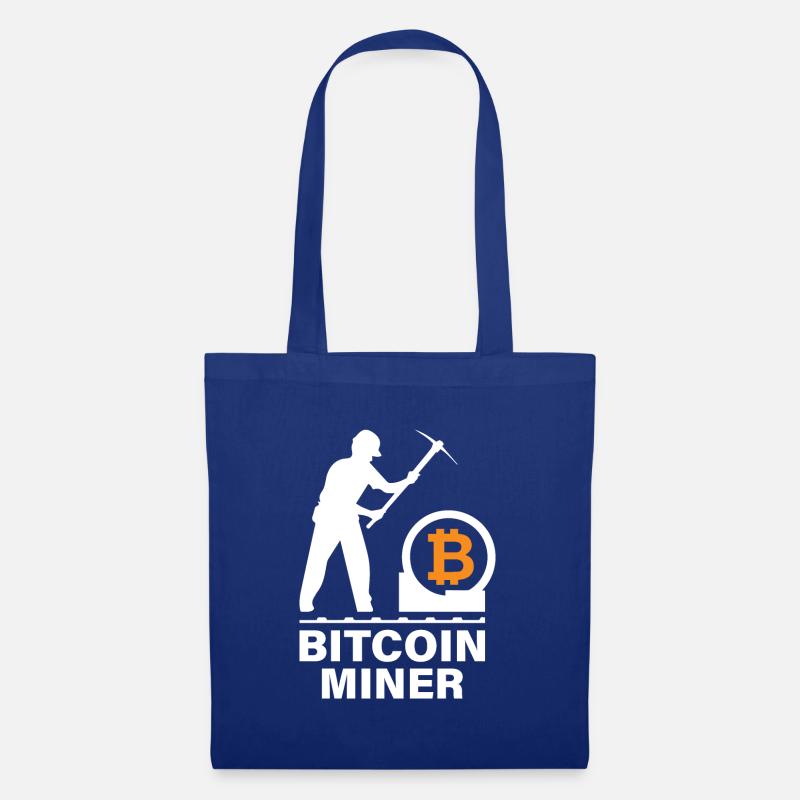 Bitcoin BTC Satoshi Miner Mining Maximalist - Sac en tissu - bleu royal