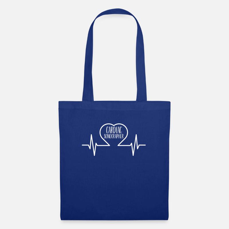 Herzsonograph Sonograph Sonographie - Stoffbeutel - Royalblau