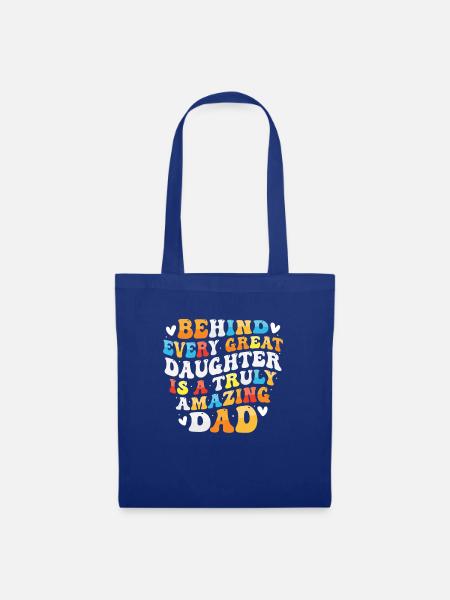 Vater Tochter Partnerlook Kleidung Beziehung Papa - Stoffbeutel - Royalblau
