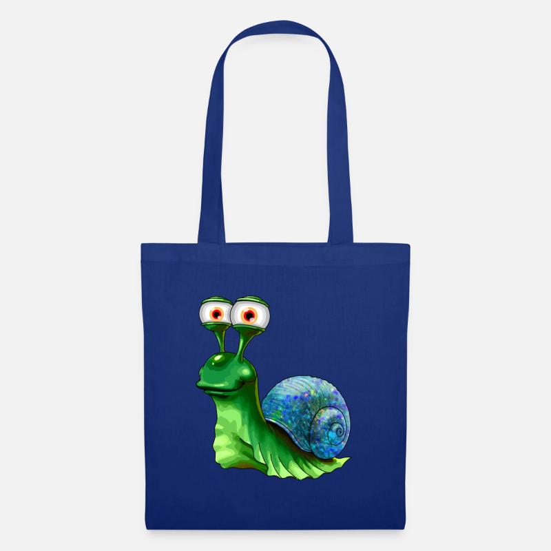 Opal Snail - Opal Schnecke - Stoffbeutel - Royalblau