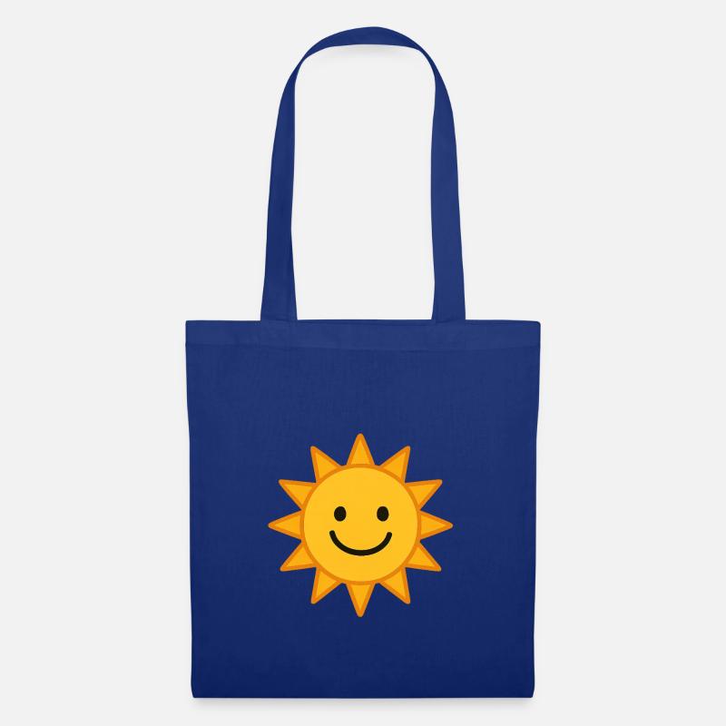 Lächelnde Sonne Illustration - Stoffbeutel - Royalblau
