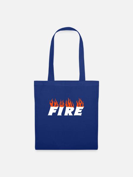 fire - Feuer - Stoffbeutel - Royalblau