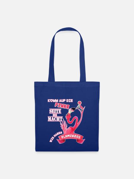 Wir haben Flamingos - Stoffbeutel - Royalblau