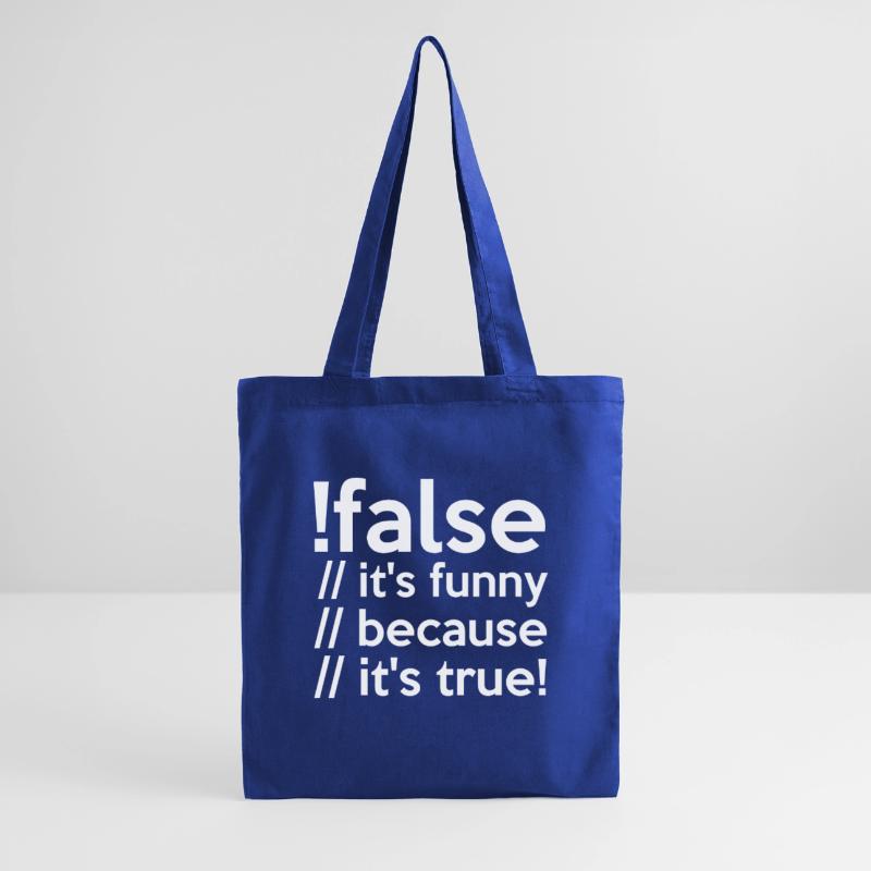 Programmierer false true Informatiker Student Code Stoffbeutel