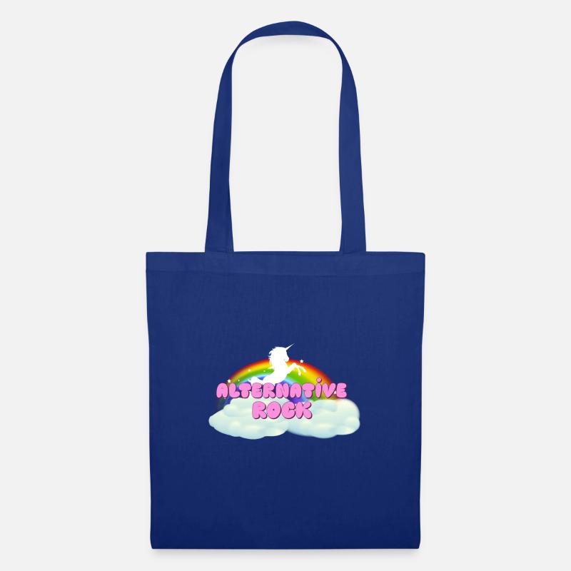 Alternative Rock Regenbogen Einhorn - Stoffbeutel - Royalblau