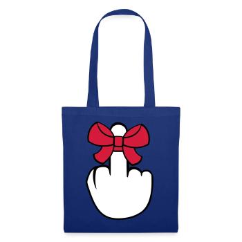 wanker middle finger show insult fuck you f - Tote Bag - royal blue - Front