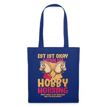 Duo de cavaliers amateurs Pop Art - Sac en tissu - bleu royal - Devant