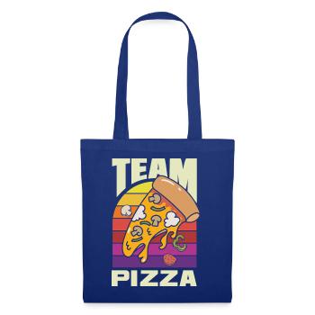 Team Pizza Lustiger Pizza Lover Spruch - Stoffbeutel - Royalblau - Vorne