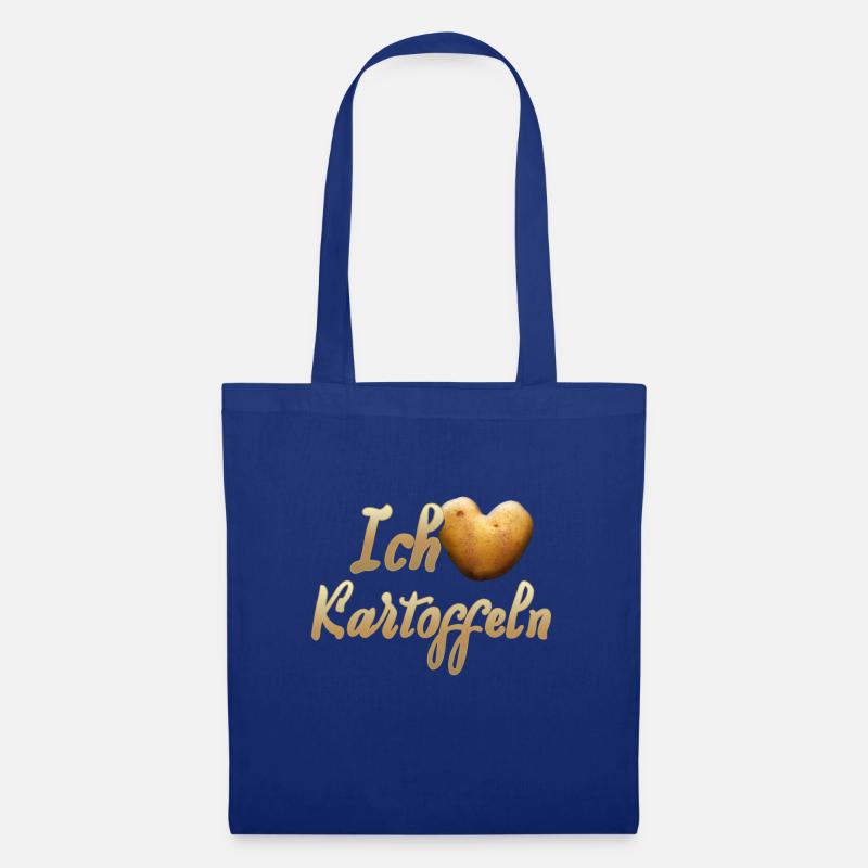 Ich Liebe Kartoffeln. Geschenk Geschenkidee - Stoffbeutel - Royalblau