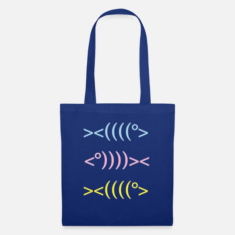 fische - Stoffbeutel - Royalblau