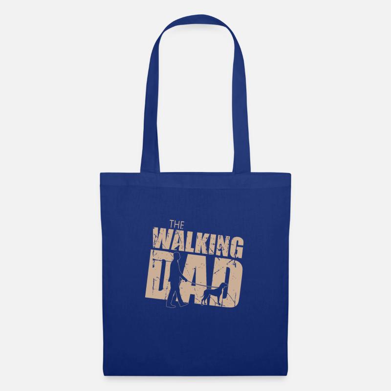 Hund Hunde Gassi The Walking Dad Geschenk - Stoffbeutel - Royalblau