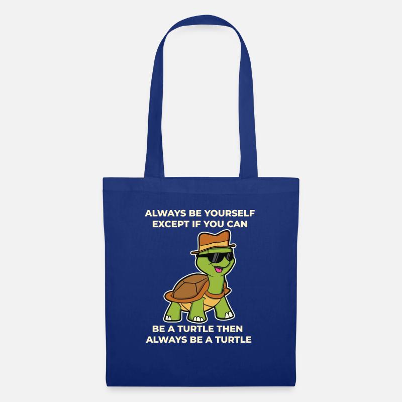 Lustig Schildkröte Sprüche Turtle Tiere Geschenk - Stoffbeutel - Royalblau