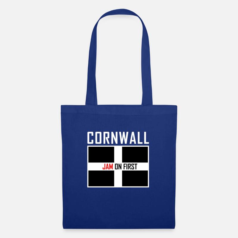 Cornwall Jam on First Scone Gift - Tote Bag - royal blue