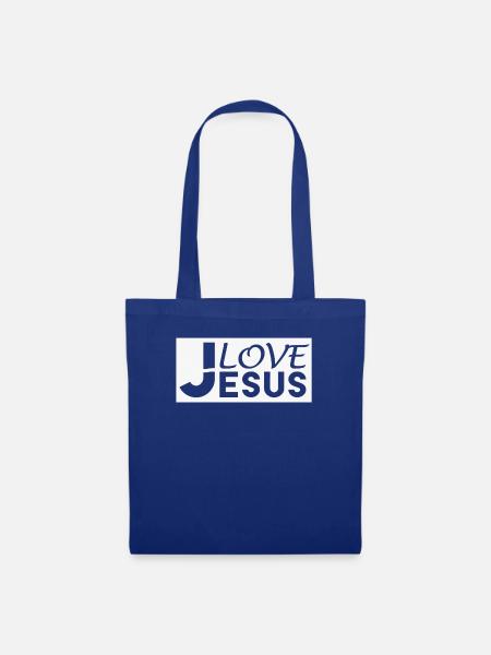 I LOVE JESUS. - Stoffbeutel - Royalblau