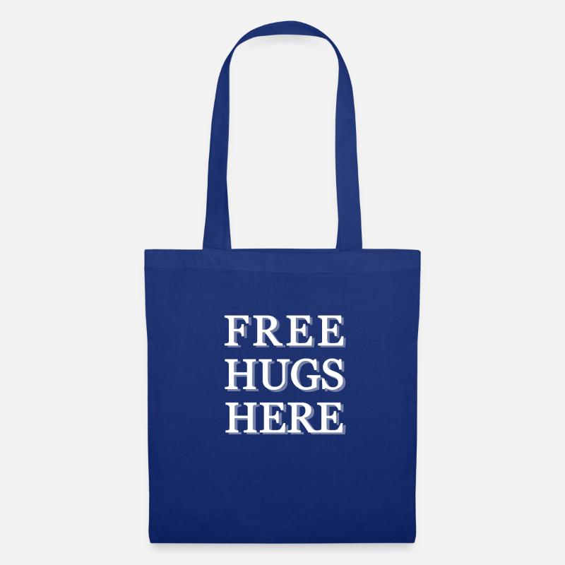 Free hugs here - Stoffbeutel - Royalblau