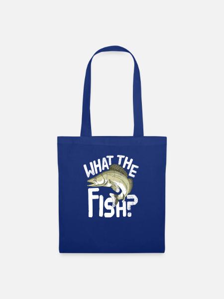 What the Fish Fisch Shirt Angeln - Stoffbeutel - Royalblau