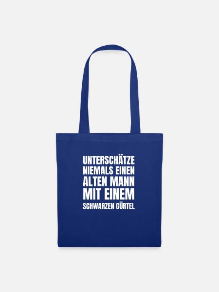 Unterschätze Niemals Einen Alten Mann Mit Einem S - Stoffbeutel - Royalblau