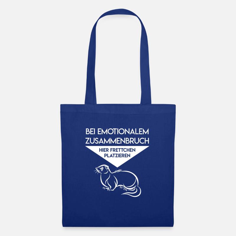 Frettchen - Stoffbeutel - Royalblau
