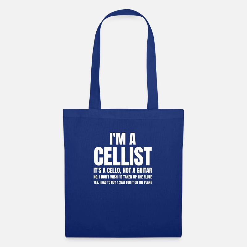 Im A Cellist Its A Cello Not A Guitar No I Dont - Stoffbeutel - Royalblau