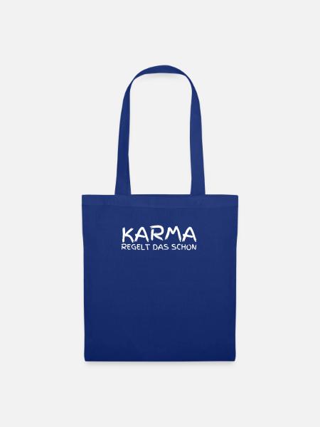 Karma Regelt Das Schon - Stoffbeutel - Royalblau