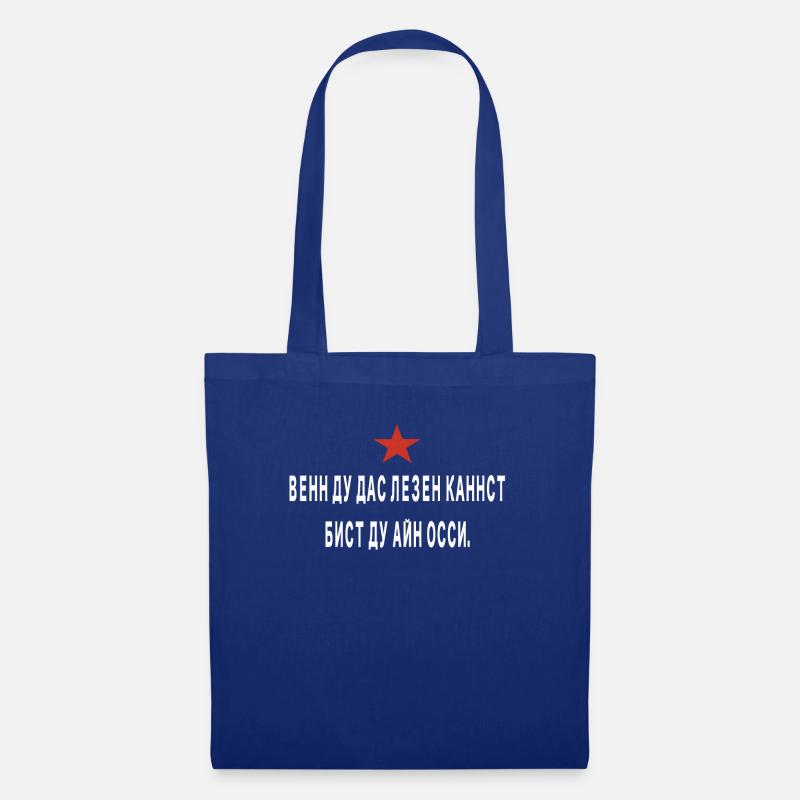 Ostblock Ossi lustig Geschenk - Stoffbeutel - Royalblau