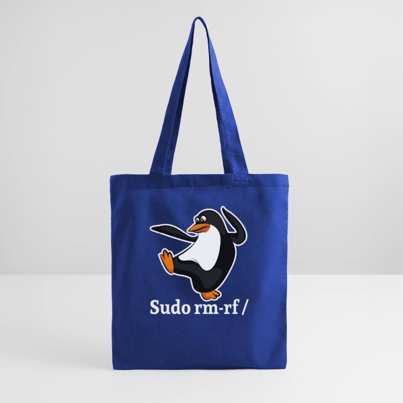 Tux Linux Pinguin Sudo Rm Rf | Computerfreak Hack Stoffbeutel