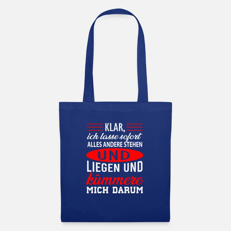 Lustiger Spruch Arbeit - Stoffbeutel - Royalblau