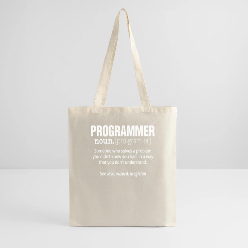 Programmer Noun Funny Software Engineer Coder Stoffbeutel