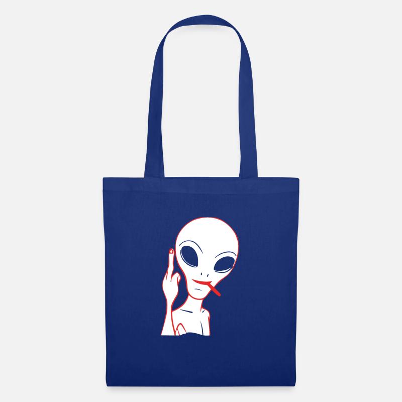 Alien Ausserirdischer Weltall Geschenkidee - Stoffbeutel - Royalblau