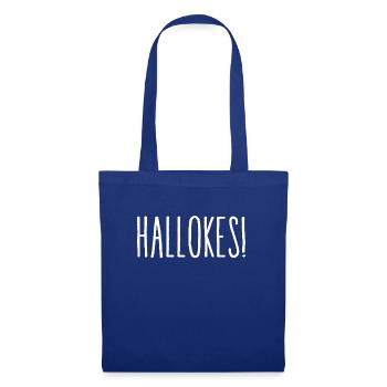 Hallokes! - Sac en tissu - bleu royal - Devant