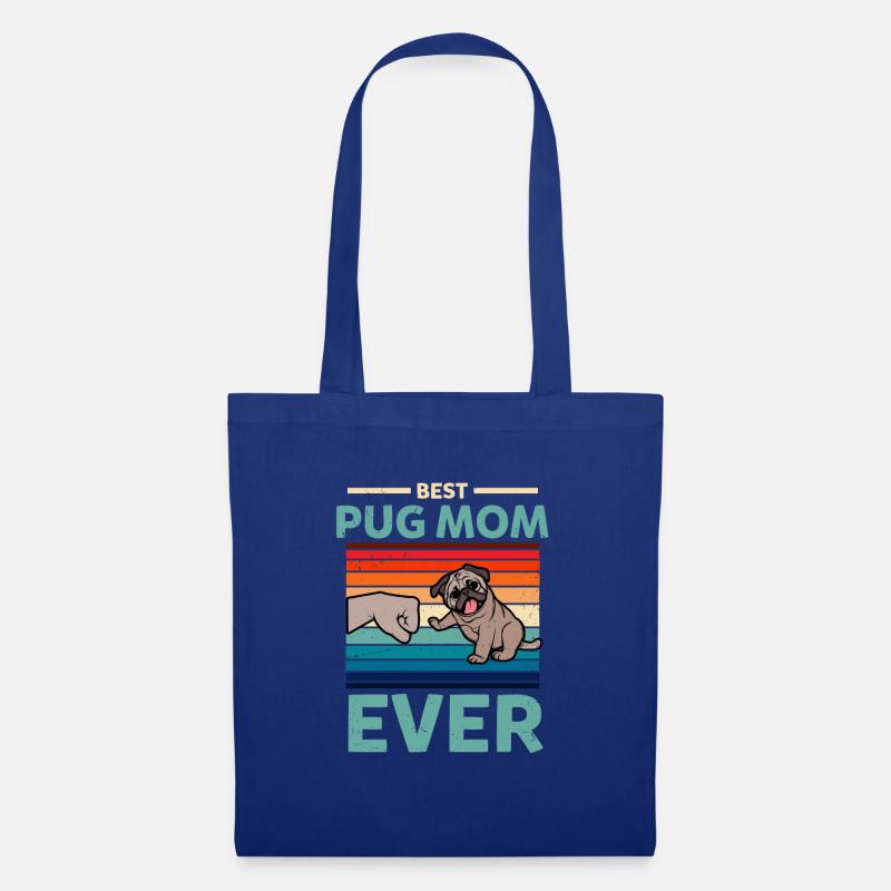 Best Pug Mom Ever Mops Mutti Hundebesitzerin - Stoffbeutel - Royalblau