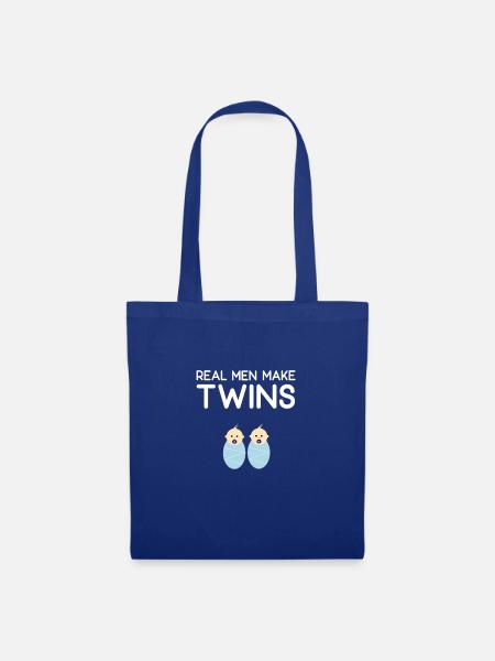 Real Men Make Twins Baby Schwangerschaft - Stoffbeutel - Royalblau