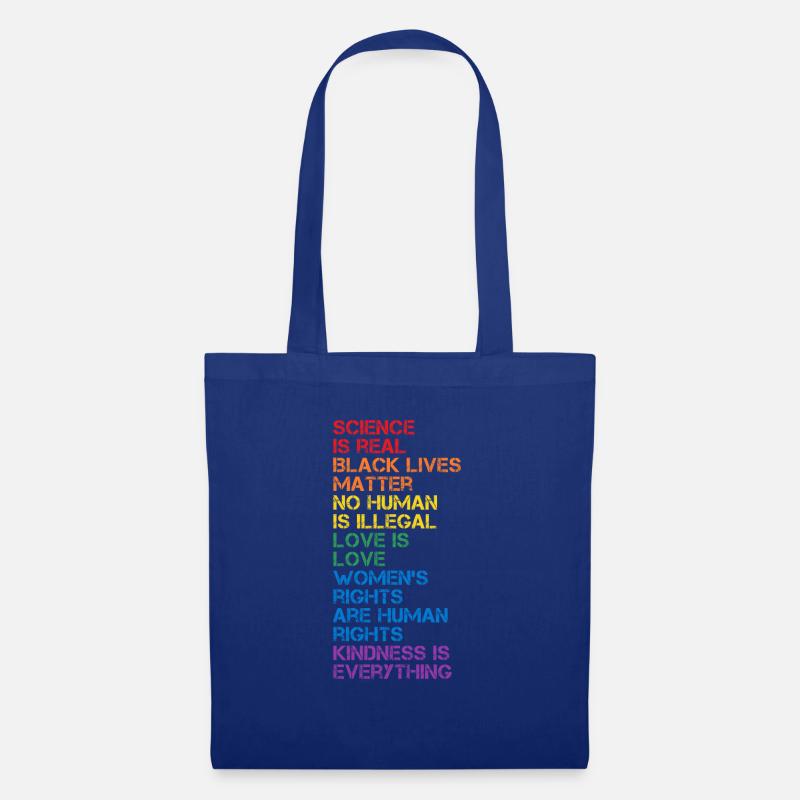 Wissenschaft ist echte schwarze Lebenssache LGBT Pride BLM - Stoffbeutel - Royalblau