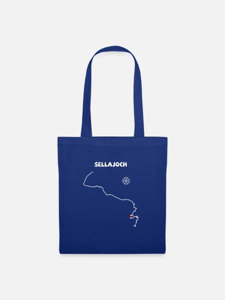 Sella Pass, Italian Passo Sella Serpentine - Tote Bag - royal blue