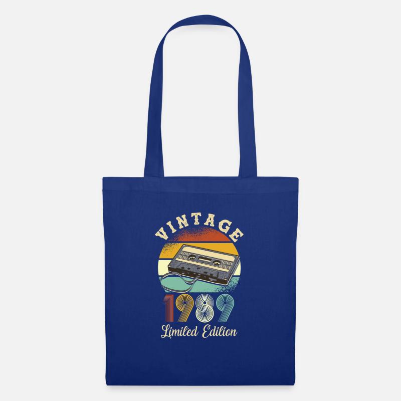 Vintage 1989 - Stoffbeutel - Royalblau