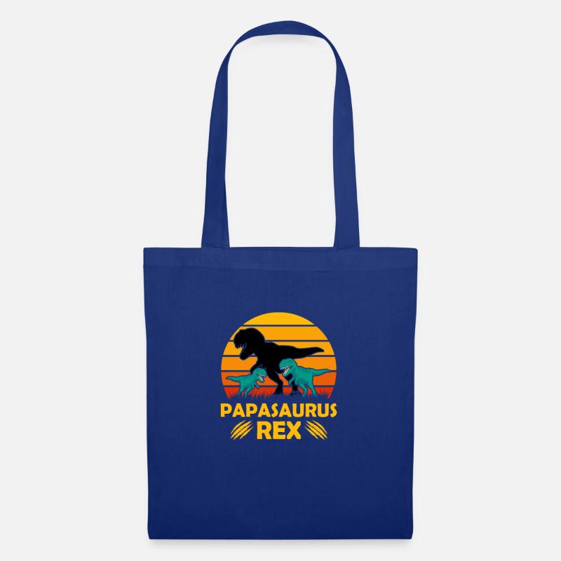 Lustiges Papasaurus Rex Tshirt Dinosaurier Herren - Stoffbeutel - Royalblau