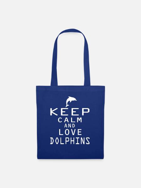 Dolphin Delfin - Stoffbeutel - Royalblau