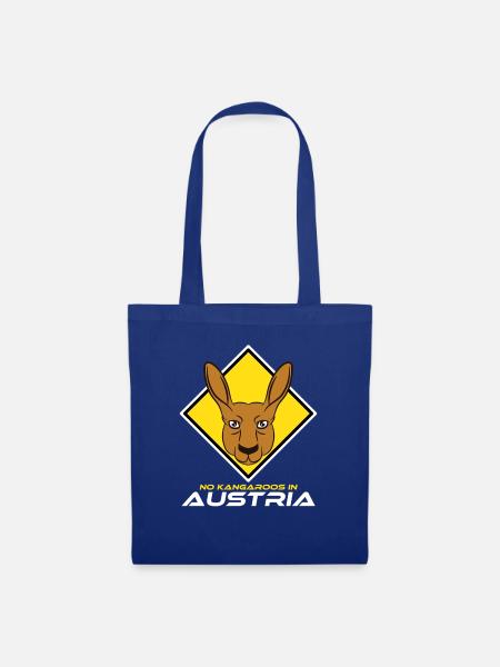 No Kangaroos In Austria -Animal Kangaroo - Stoffbeutel - Royalblau