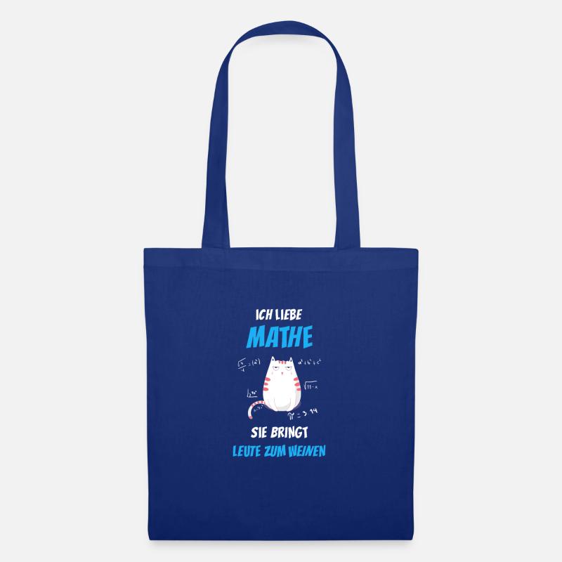 Mathe Katze Mathematik Kater Geschenkidee - Stoffbeutel - Royalblau
