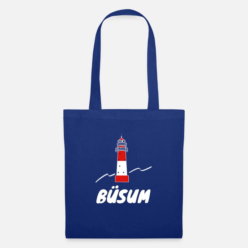 Leuchtturm Büsum - Stoffbeutel - Royalblau