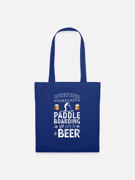 Wochenendprognose Paddleboarding und Bier - Stoffbeutel - Royalblau