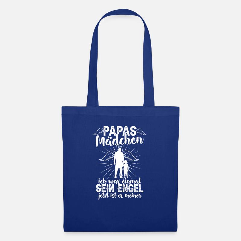 Papas Mädchen Engel Geschenk Vatertag Tochter - Stoffbeutel - Royalblau