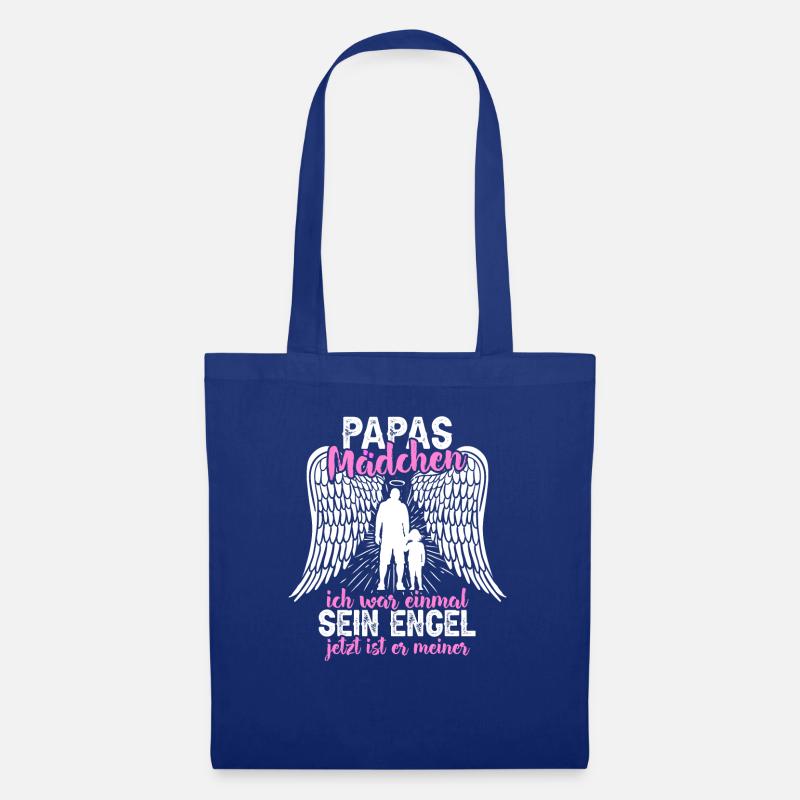 Papas Mädchen Engel Geschenk Vatertag Tochter - Stoffbeutel - Royalblau