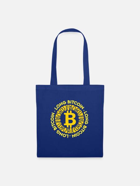 Bitcoin Krypto Investition - Stoffbeutel - Royalblau