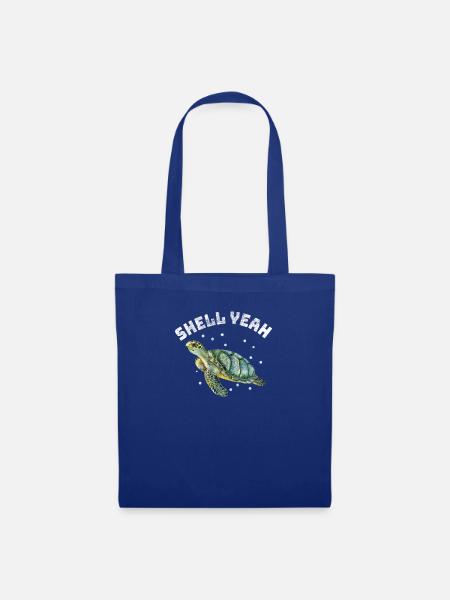 SHELL YEAH Turtle Shirt - Stoffbeutel - Royalblau