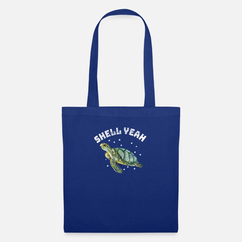 SHELL YEAH Turtle Shirt - Stoffbeutel - Royalblau